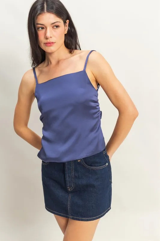 HYFVE Satin Back Tie Detail Cami