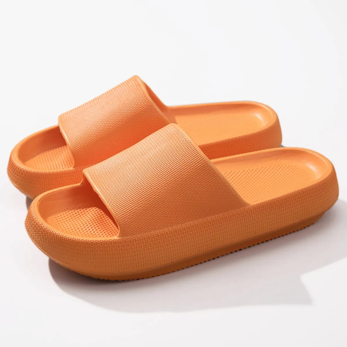 Open Toe Platform Slippers Tangerine