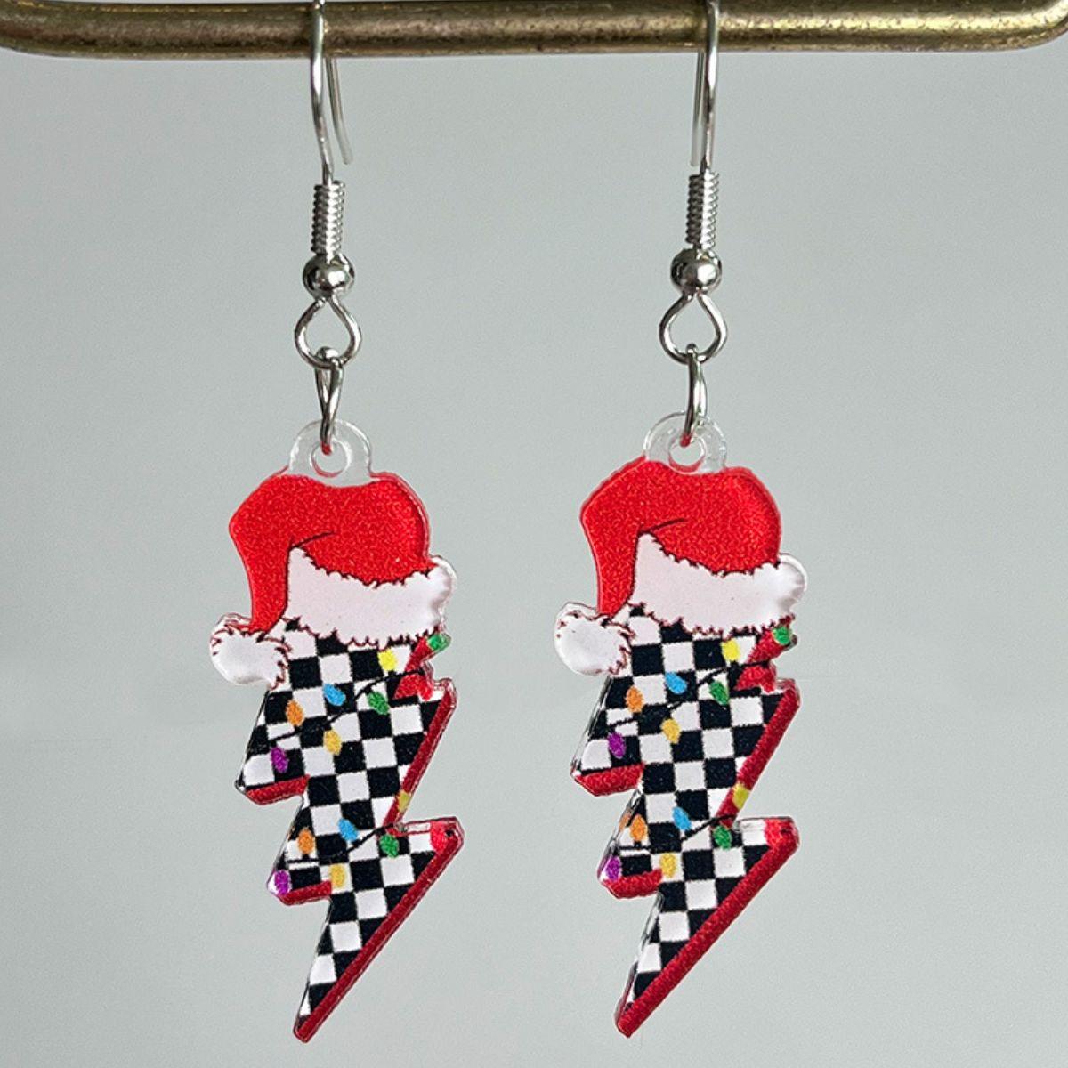 Geometric Shape Acrylic Dangle Earrings Style G One Size