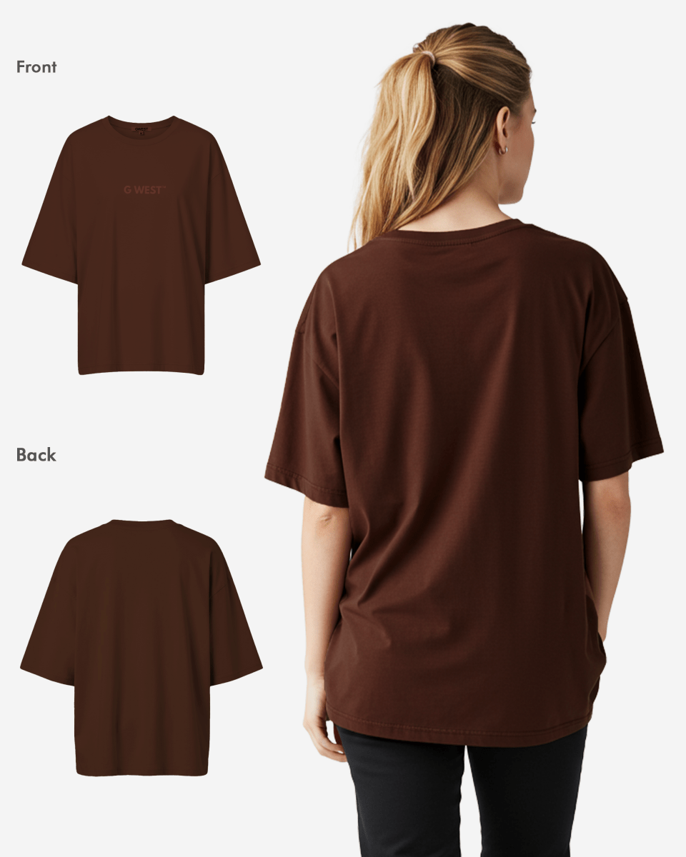 G West Womens Heavyweight Logo Wear Oversized T-Shirt