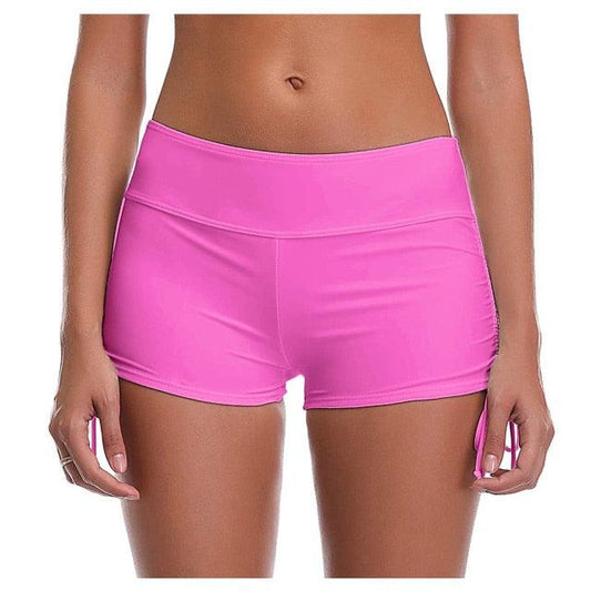 High Waist Bikini Bottoms Women's High Waisted Shorts Swim Bottoms Full Coverage Bikini Swimsuit Bottom For Women Swimming Panties Ladies Summer Fashion Solid Bikinis Swim Shorts Bottom Women's Swimsuit