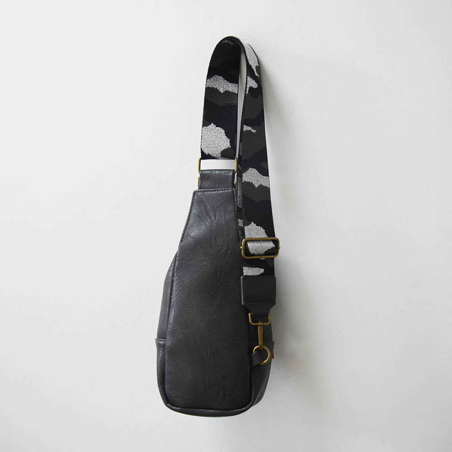 The Isla Sling Bag with Guitar Strap | Dark Gray with Camo Strap