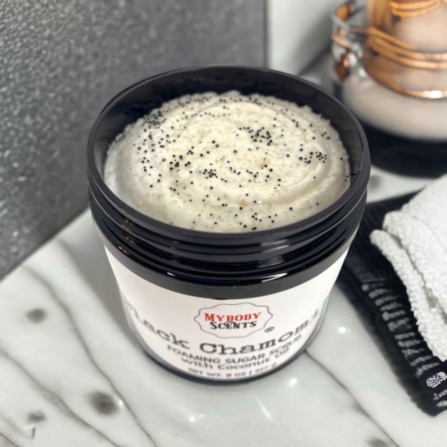 Luxury Foaming Body Scrubs Black Chamomile