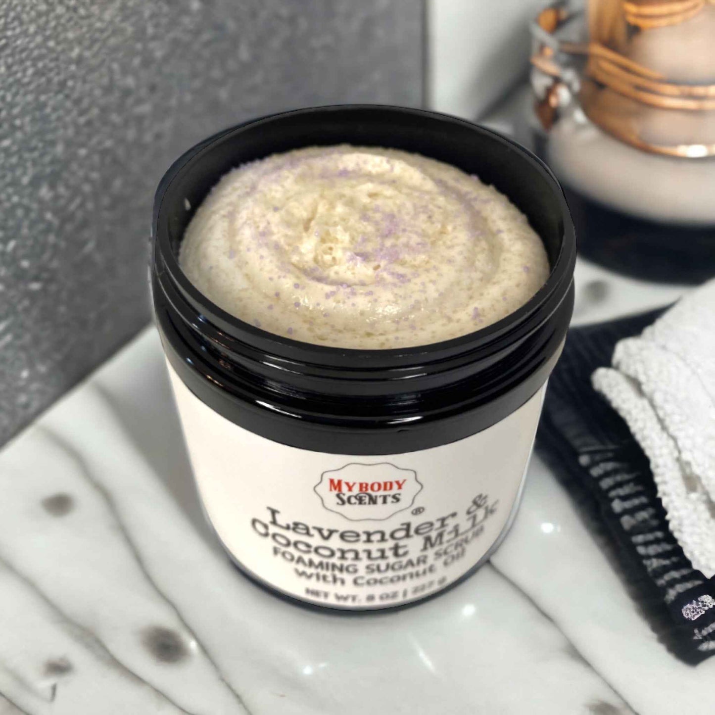 Luxury Foaming Body Scrubs Lavender & Coconut Milk