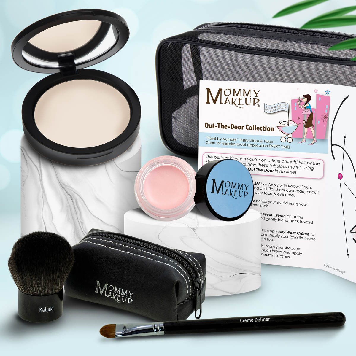 Out The Door Collection | Travel-friendly, Multi-tasking,Talc-free Makeup Set LULLABY (Light) - For porcelain to very fair complexions. Tends to burn easily CAMEO - A light nude pink