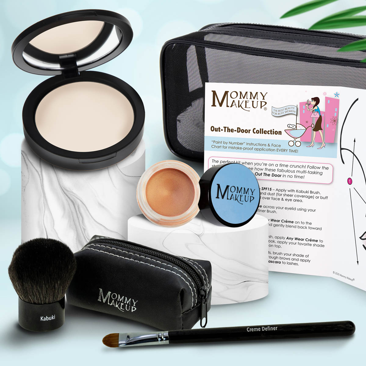 Out The Door Collection | Travel-friendly, Multi-tasking,Talc-free Makeup Set LULLABY (Light) - For porcelain to very fair complexions. Tends to burn easily GOLDEN APRICOT - A peach with golden shimmer
