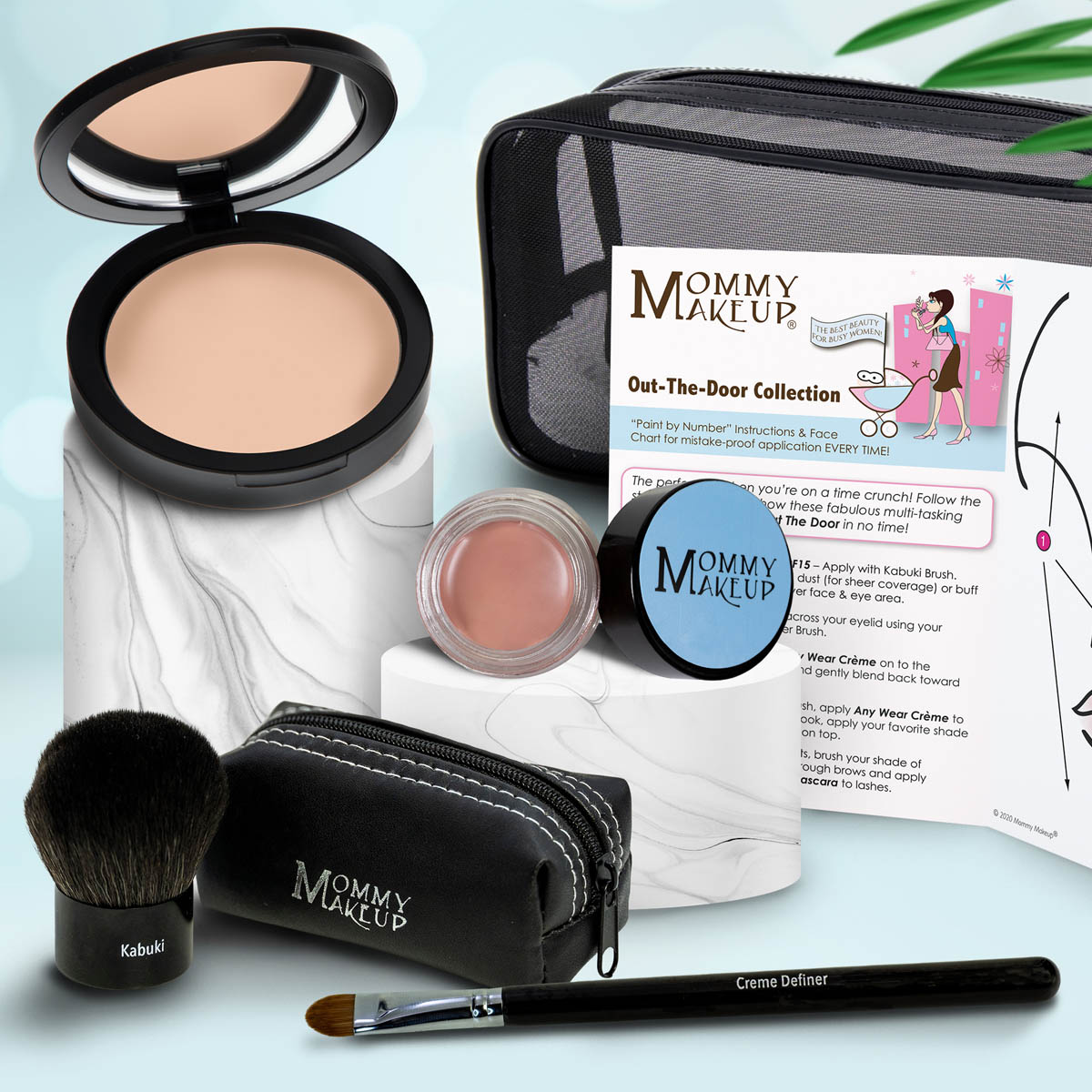 Out The Door Collection | Travel-friendly, Multi-tasking,Talc-free Makeup Set DUE DATE (Medium) - For medium complexions. Tans easily in the sun ANNA - A matte warm rosy beige