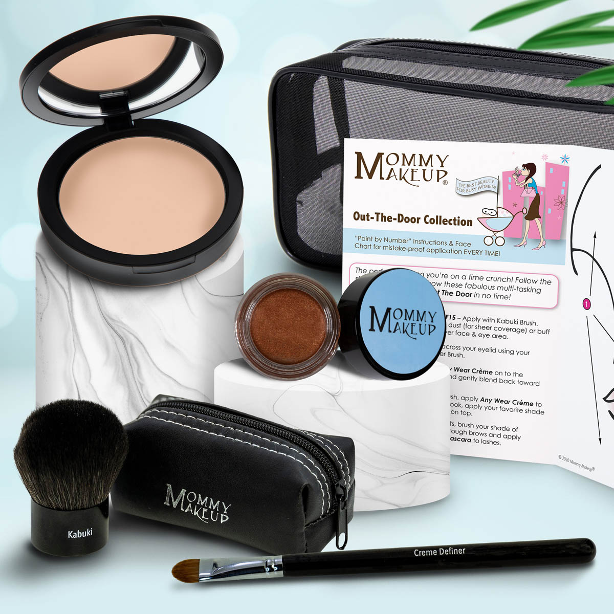 Out The Door Collection | Travel-friendly, Multi-tasking,Talc-free Makeup Set DUE DATE (Medium) - For medium complexions. Tans easily in the sun HOT FUDGE - A milk chocolate brown with copper shimmer