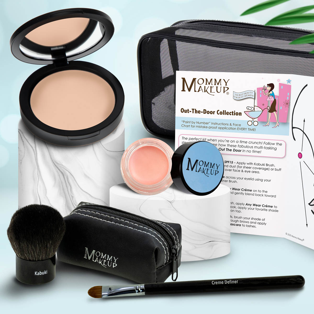 Out The Door Collection | Travel-friendly, Multi-tasking,Talc-free Makeup Set DUE DATE (Medium) - For medium complexions. Tans easily in the sun MISTY MOCHA - A Matte Cool Mocha Beige