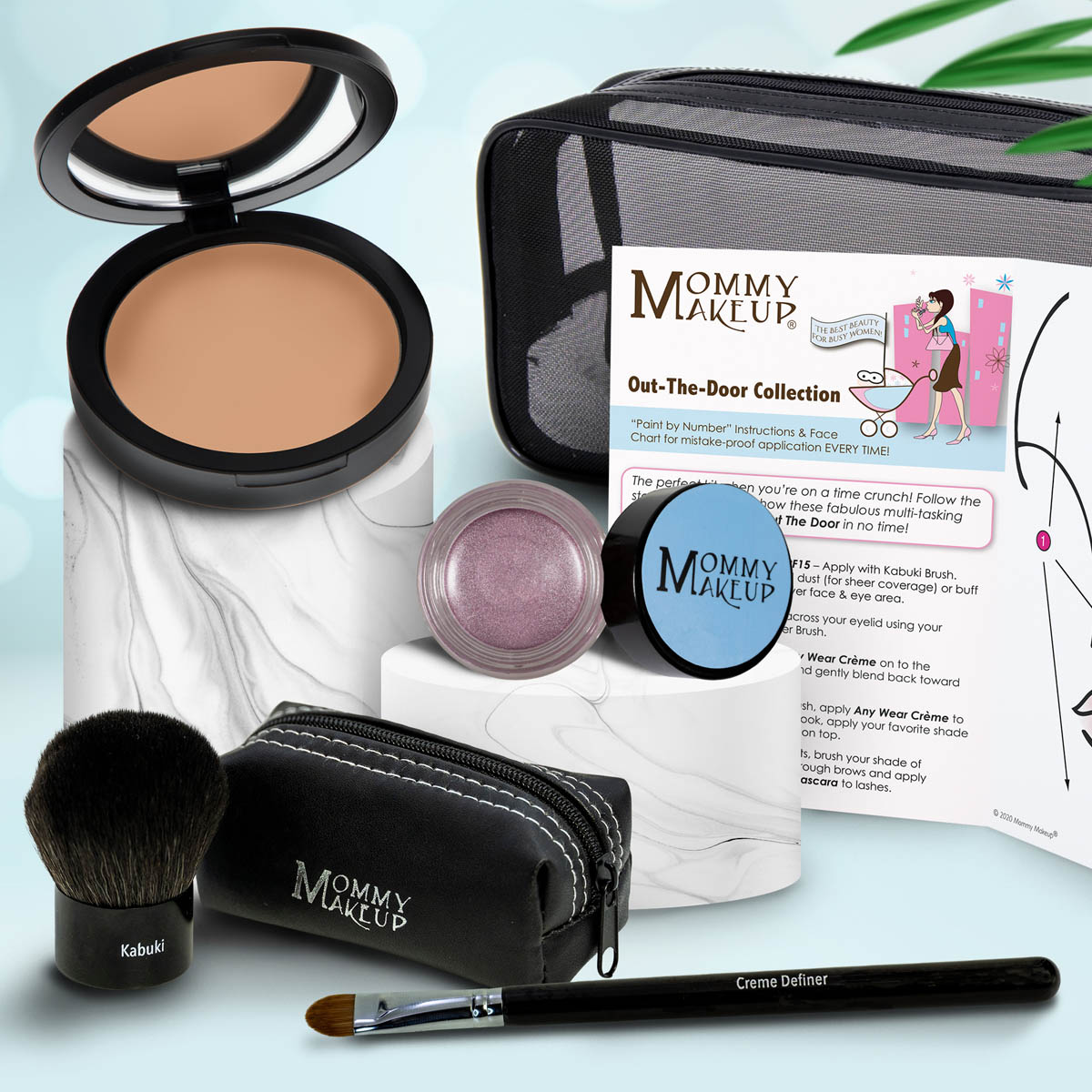 Out The Door Collection | Travel-friendly, Multi-tasking,Talc-free Makeup Set CRAVING (Medium Dark) - For tan to caramel complexions ELSA - A pale shimmering lilac
