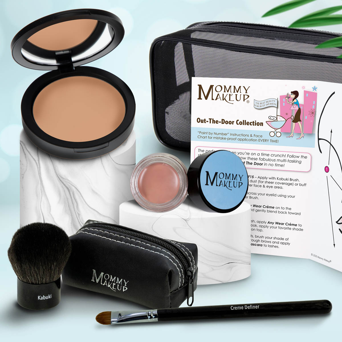 Out The Door Collection | Travel-friendly, Multi-tasking,Talc-free Makeup Set CRAVING (Medium Dark) - For tan to caramel complexions ANNA - A matte warm rosy beige