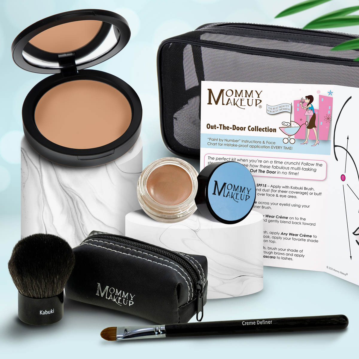 Out The Door Collection | Travel-friendly, Multi-tasking,Talc-free Makeup Set CRAVING (Medium Dark) - For tan to caramel complexions CHAMPAGNE ON ICE - A shimmering champagne