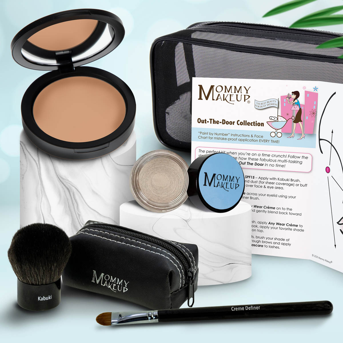 Out The Door Collection | Travel-friendly, Multi-tasking,Talc-free Makeup Set CRAVING (Medium Dark) - For tan to caramel complexions STARLIGHT - A Pale Beige w Icy Shimmer