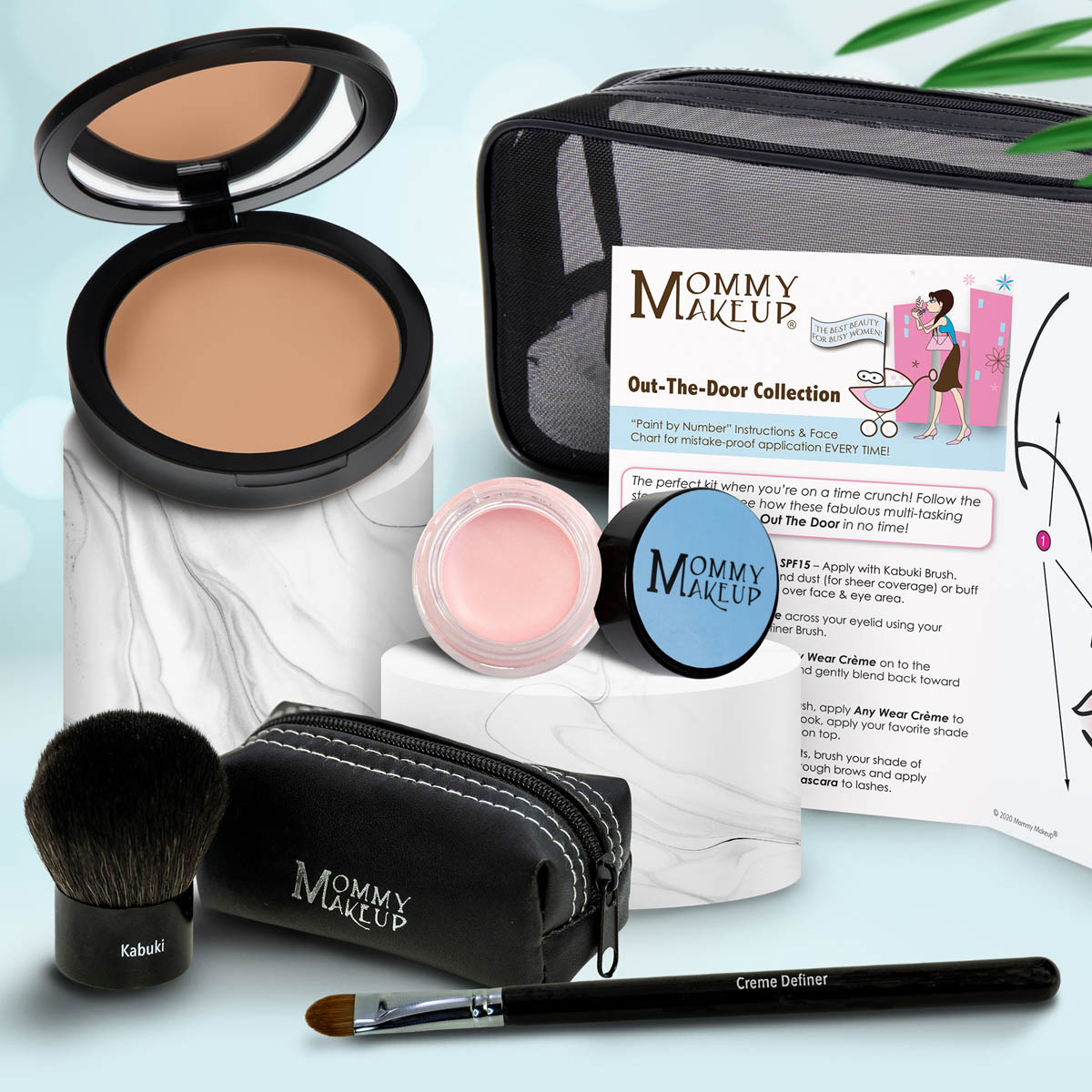 Out The Door Collection | Travel-friendly, Multi-tasking,Talc-free Makeup Set CRAVING (Medium Dark) - For tan to caramel complexions CAMEO - A light nude pink