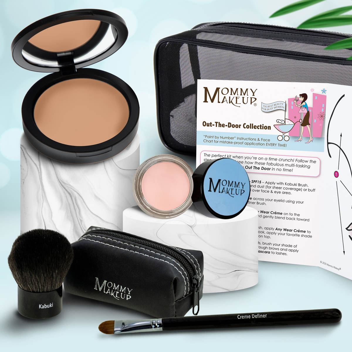 Out The Door Collection | Travel-friendly, Multi-tasking,Talc-free Makeup Set CRAVING (Medium Dark) - For tan to caramel complexions CASHMERE - A matte pale bisque