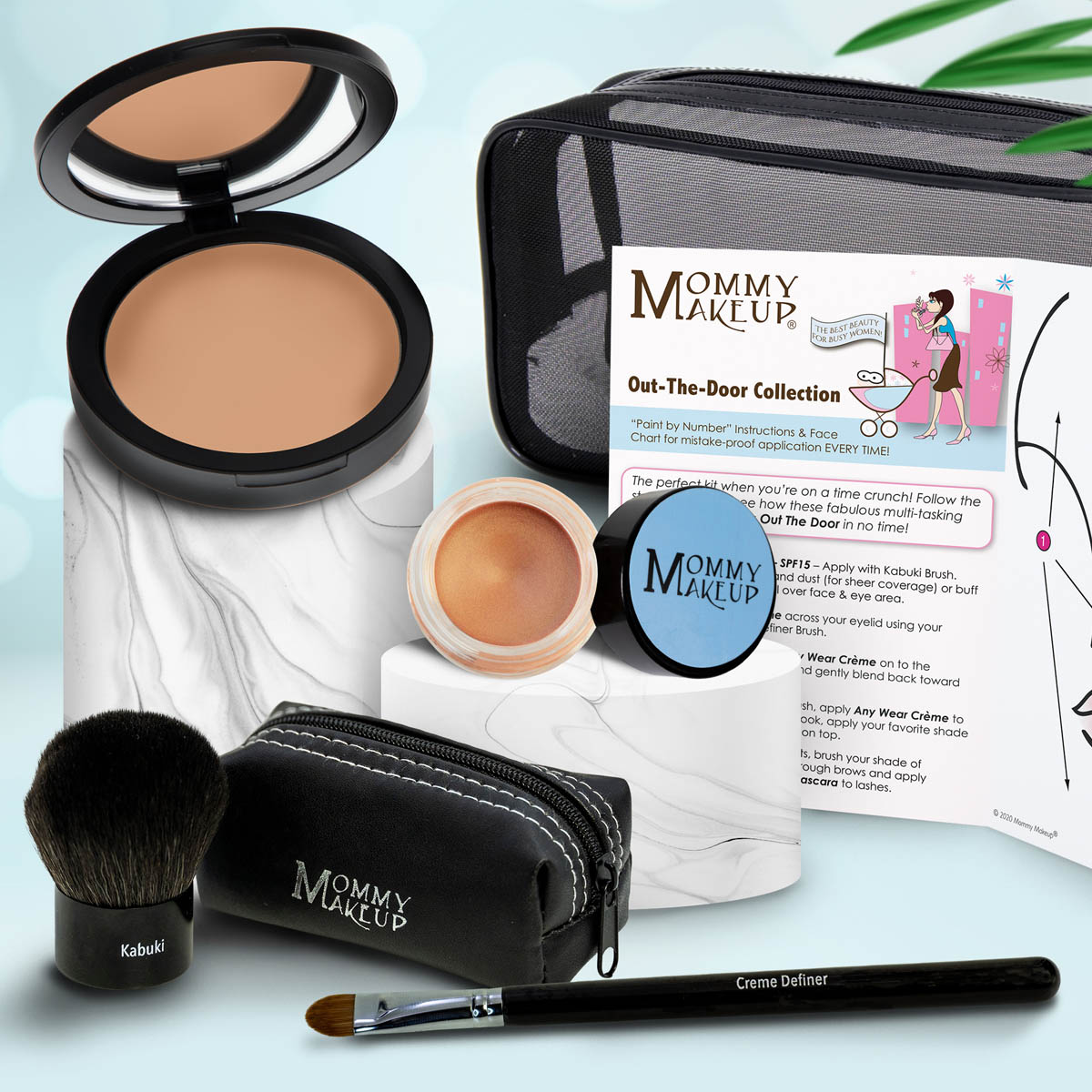 Out The Door Collection | Travel-friendly, Multi-tasking,Talc-free Makeup Set CRAVING (Medium Dark) - For tan to caramel complexions GOLDEN APRICOT - A peach with golden shimmer