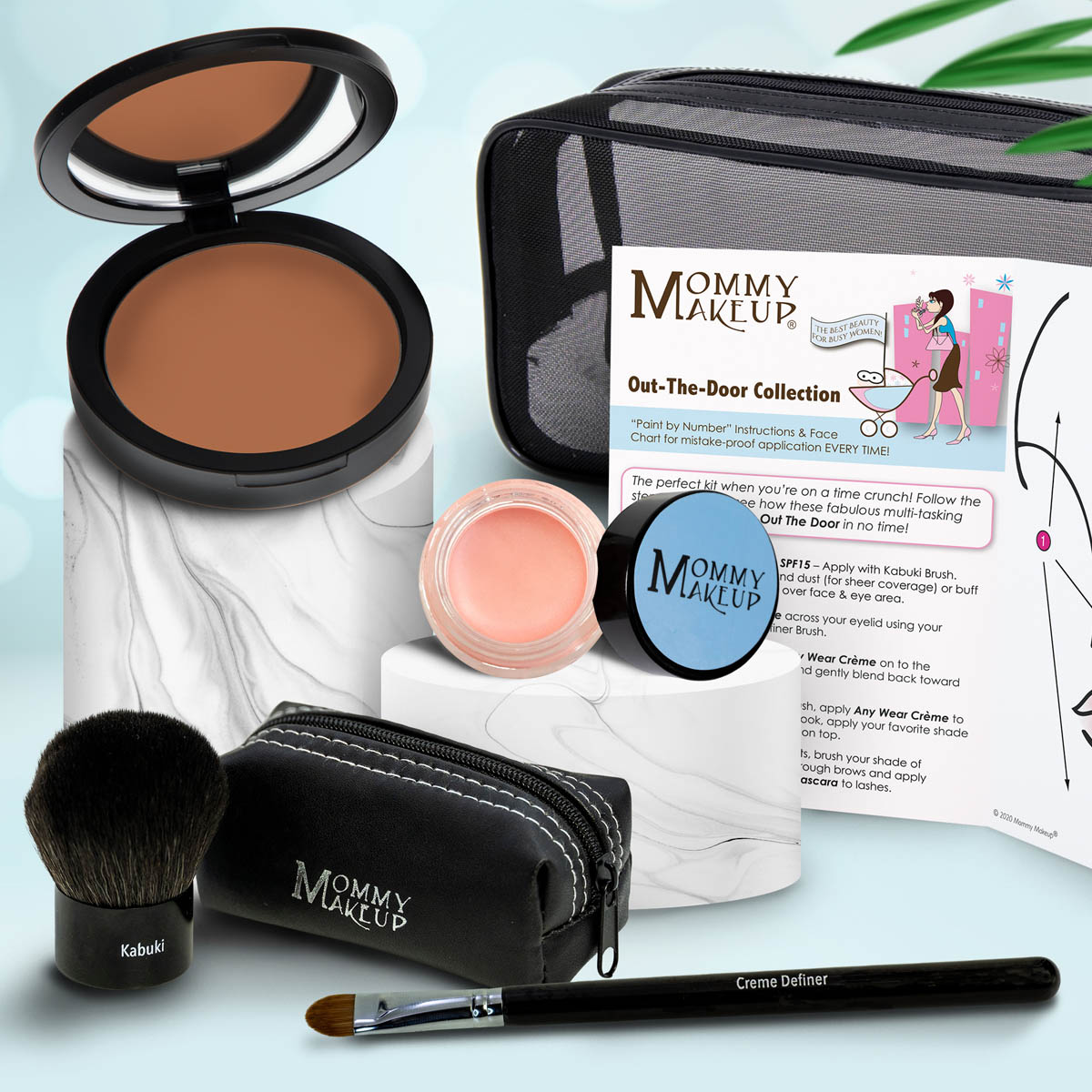 Out The Door Collection | Travel-friendly, Multi-tasking,Talc-free Makeup Set PUDDIN' (Dark) - For darker complexions MISTY MOCHA - A Matte Cool Mocha Beige
