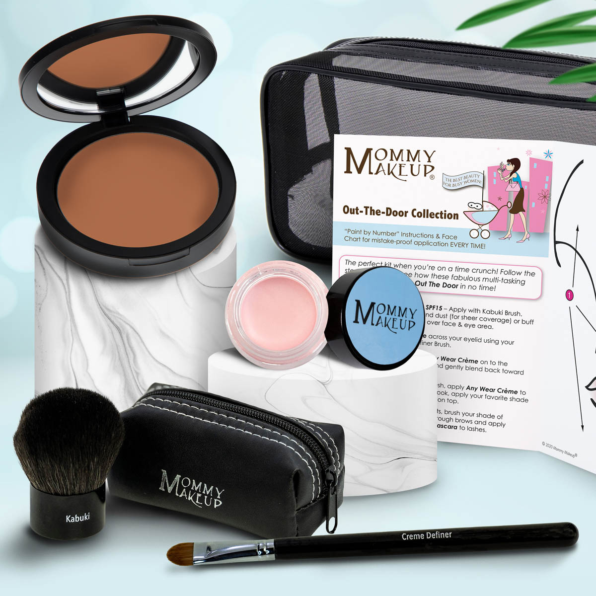 Out The Door Collection | Travel-friendly, Multi-tasking,Talc-free Makeup Set PUDDIN' (Dark) - For darker complexions CAMEO - A light nude pink