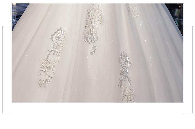 Sexy Tulle V-neck Lace Up Ball Gown Princess Wedding Dresses