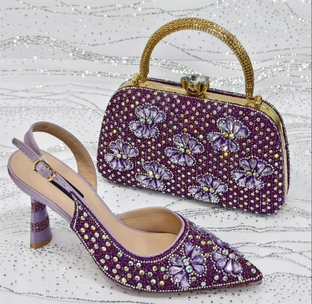 New Sale Italian Design Shoes With Matching Set- ED108