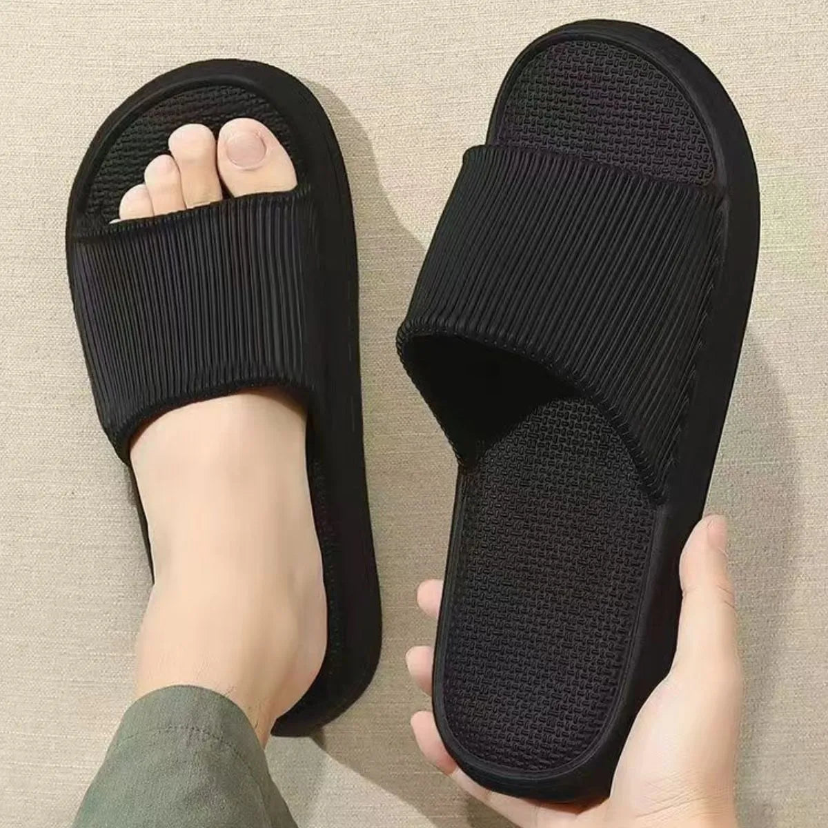 Open Toe Flats Slippers