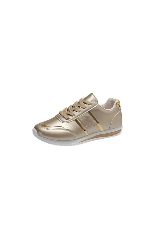 Round Toe Lace Up Platform Sneakers Pastel Yellow