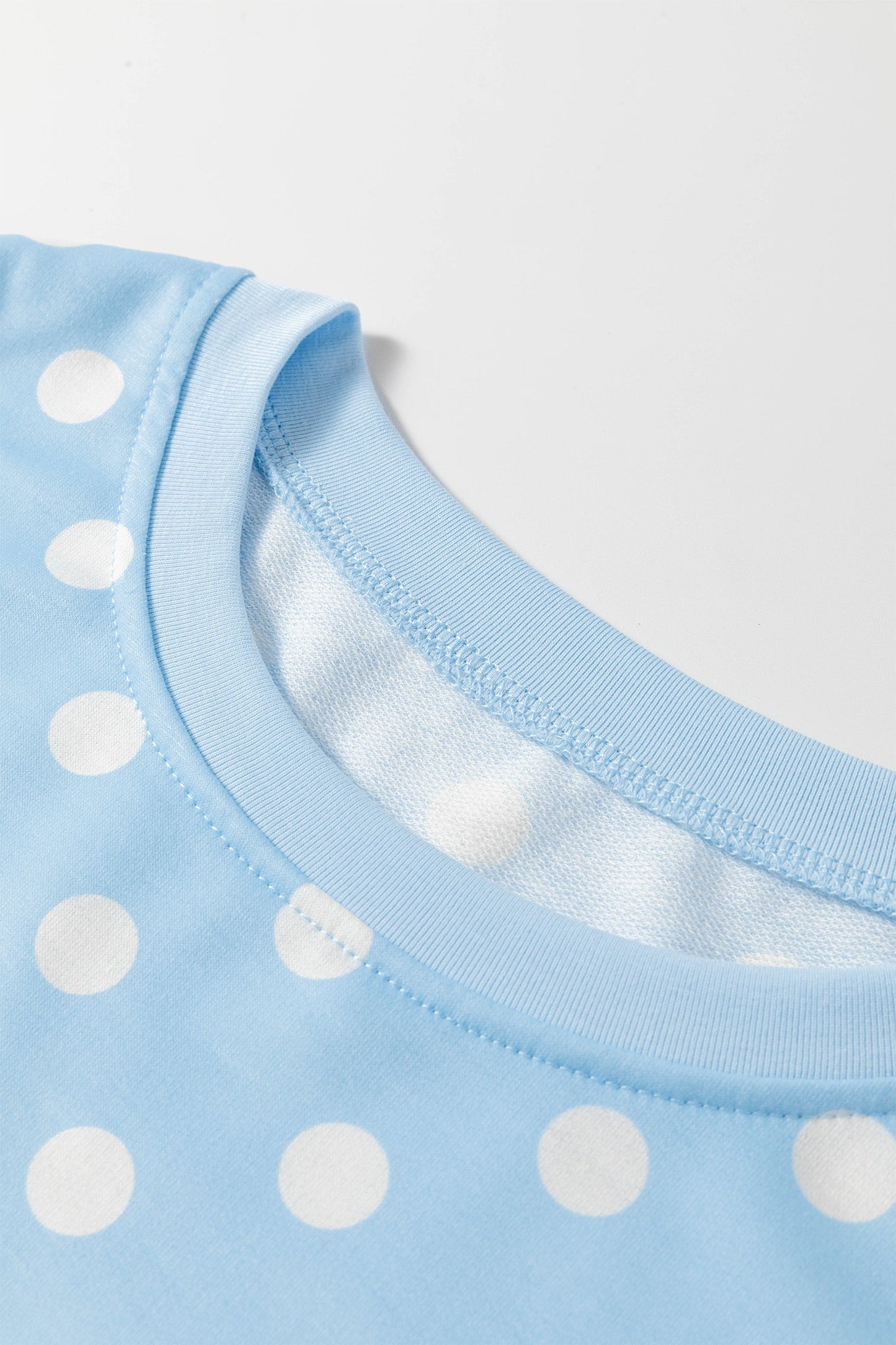 Polka Dot Oversized Top & Drawstring Shorts Set