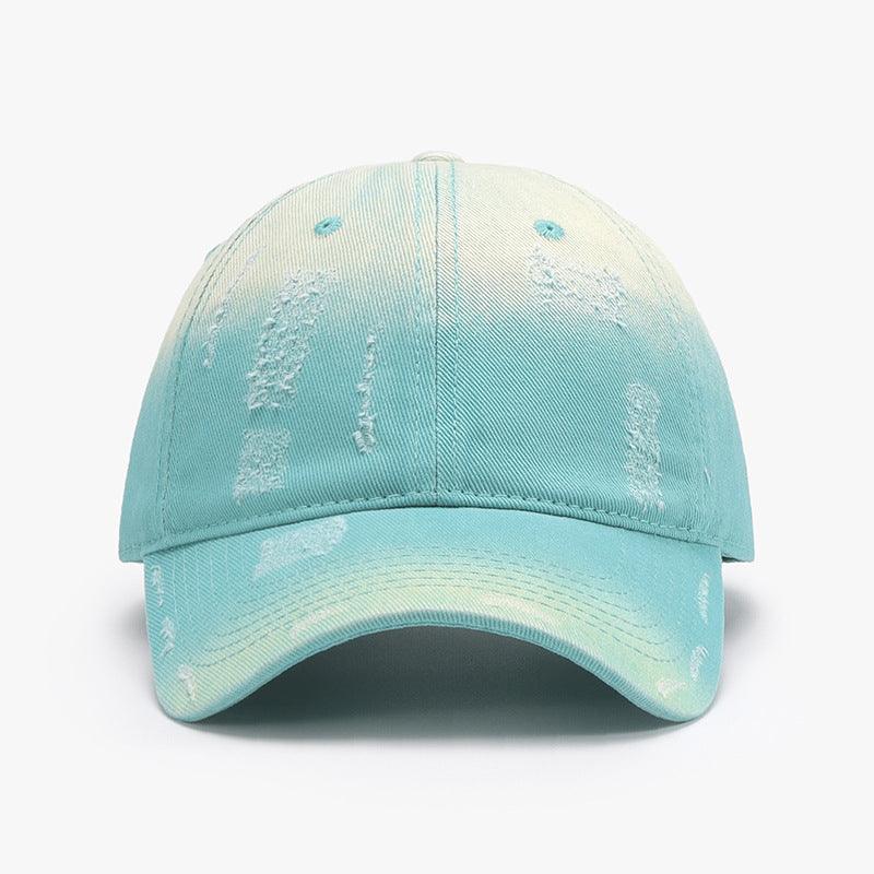 Adjustable Cotton Baseball Hat Aqua One Size