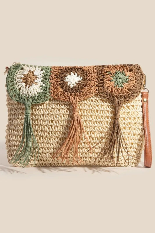 Fame Intricate Tassel Braided Crossbody Bag Iv One Size