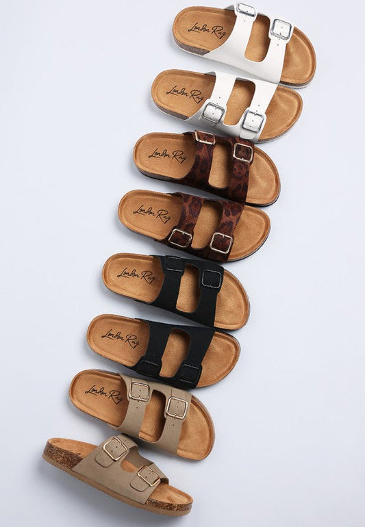Gloriosa Double Strap Slide Sandals