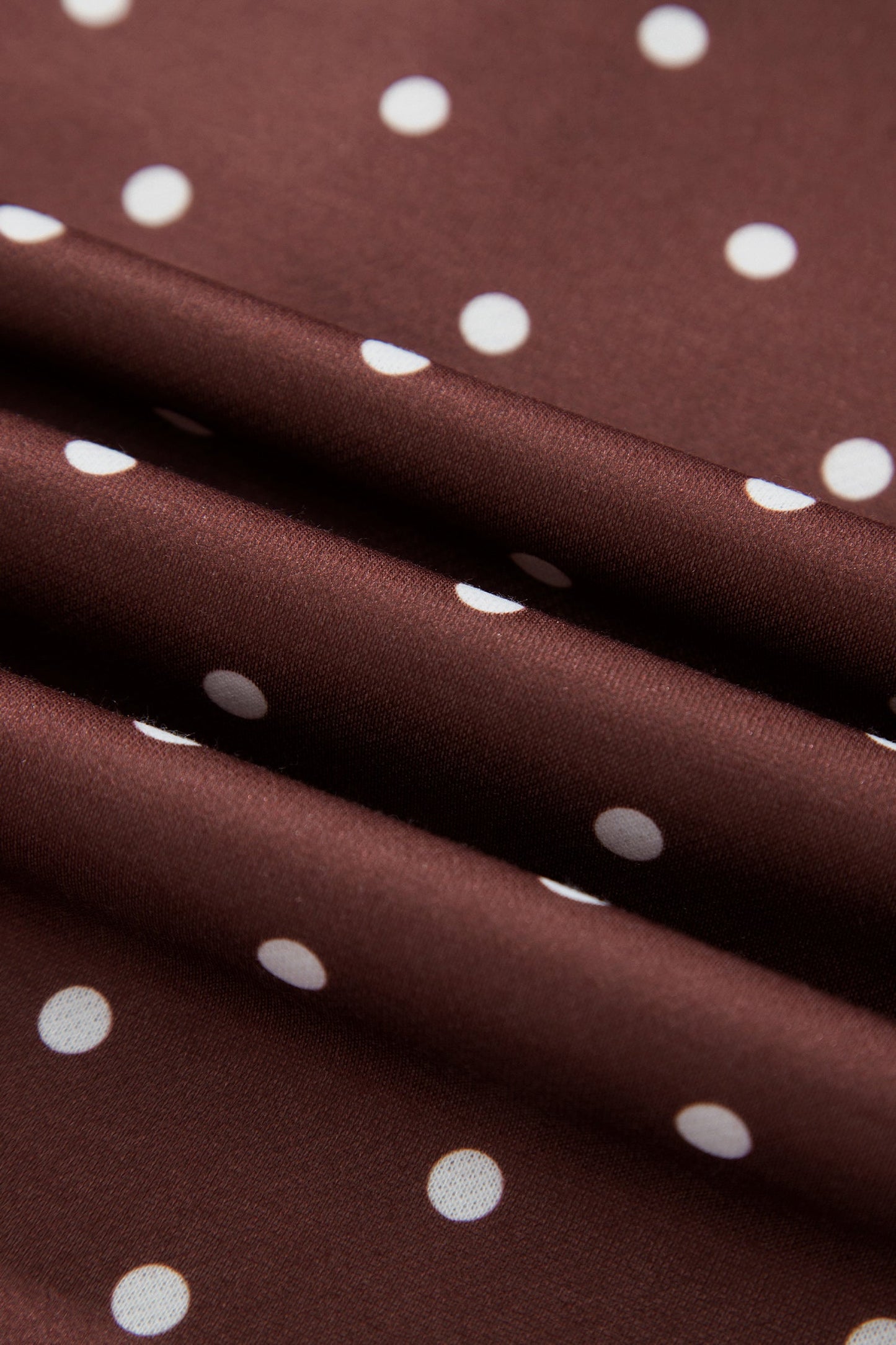Polka Dot Metal Button Collar Pullover Sweatshirt