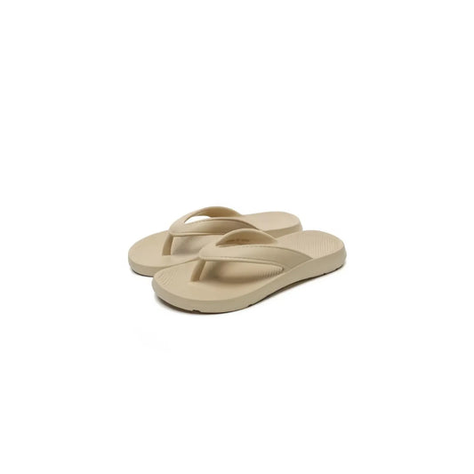Toe Post Flats Slippers Tan