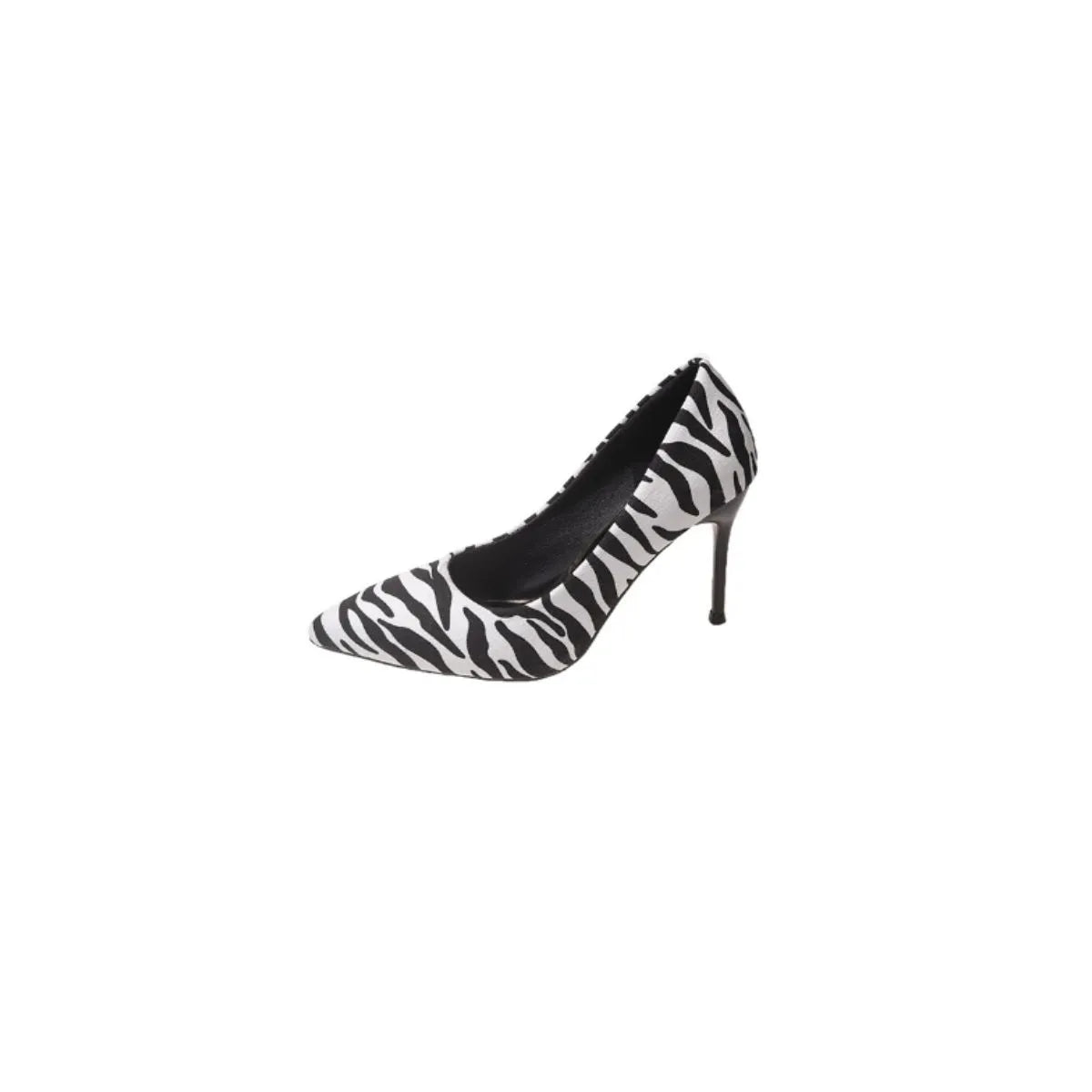 Point Toe Stiletto Pumps Zebra
