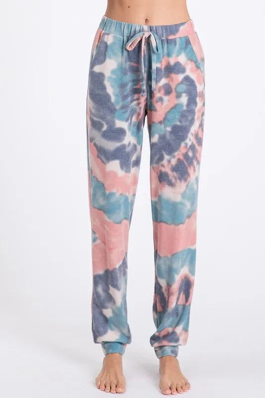 BiBi Tie Dye French Terry Casual Pants MULTI