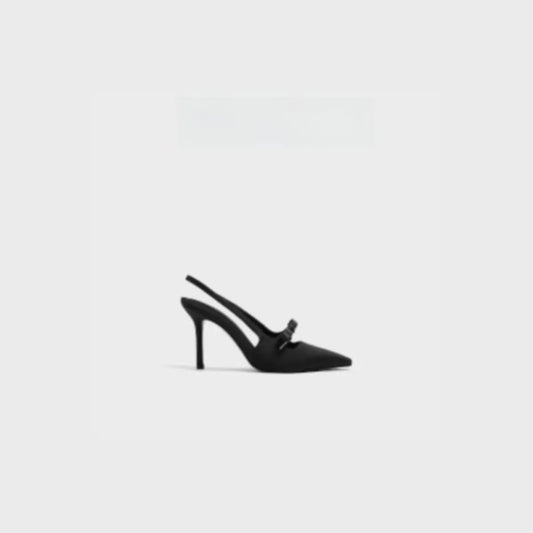 Point Toe Stiletto Pumps Black