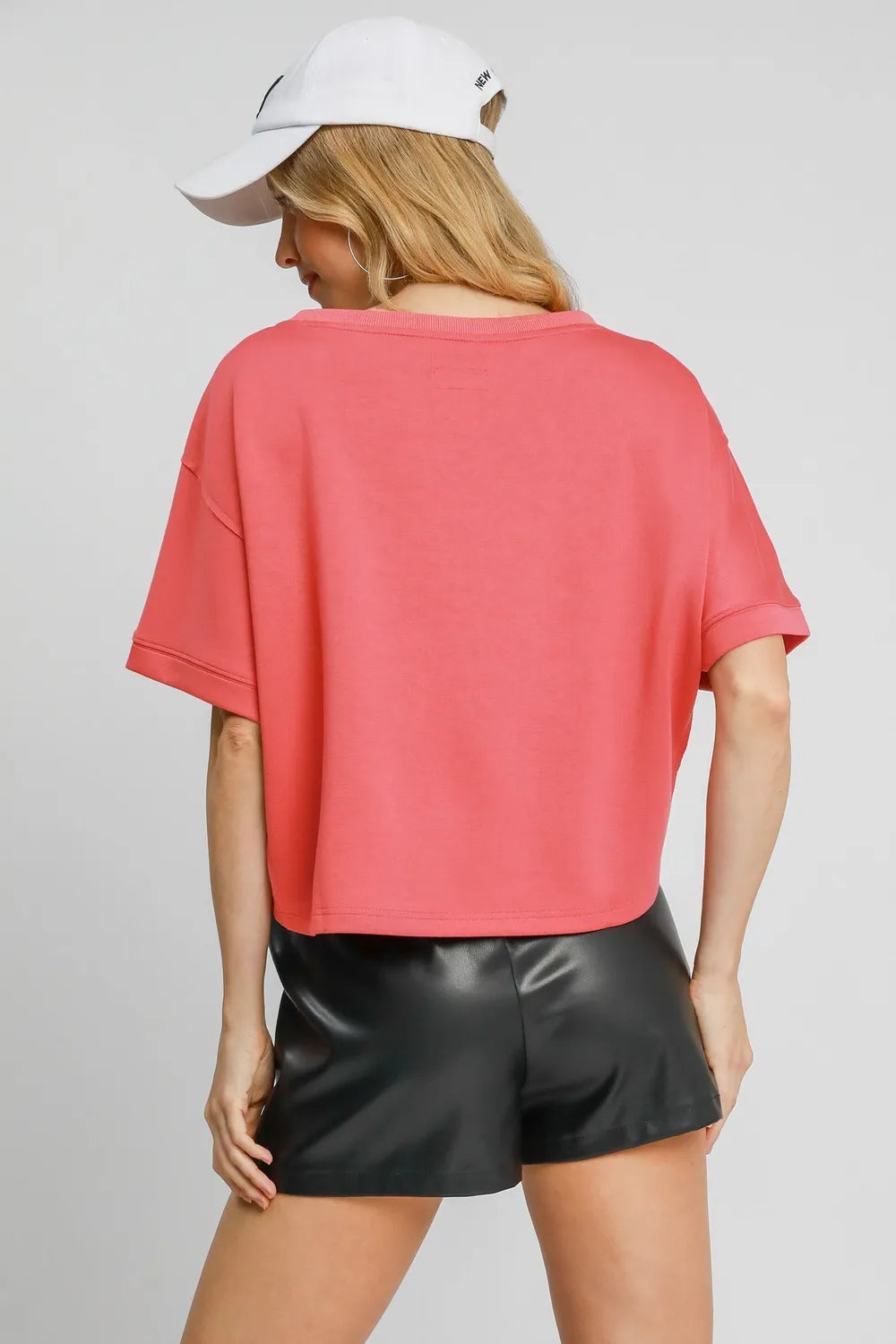 Umgee Full Size Lightweight Cropped Sweatshirt Plus Size