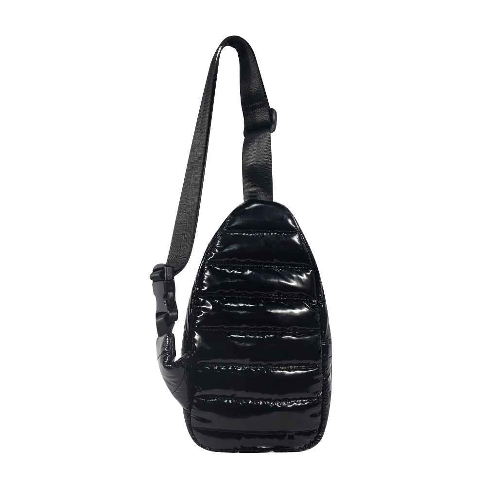 The Perry | Puffer Sling Bag Black