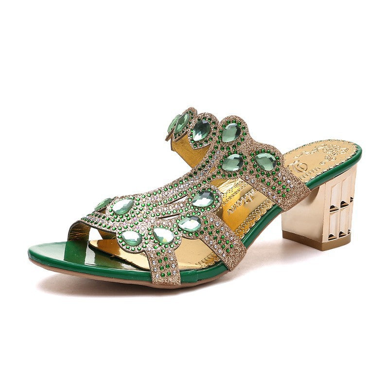 Women's  Stylish Peep-Toe Chunky Heel Sandals