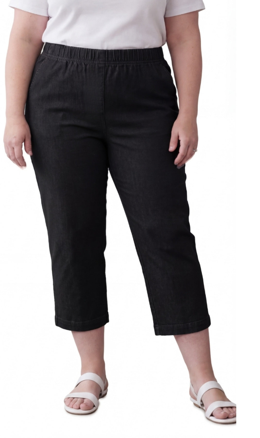 Women’s Lightweight Stretch Denim Capri Pants – Comfortable Everyday Fit