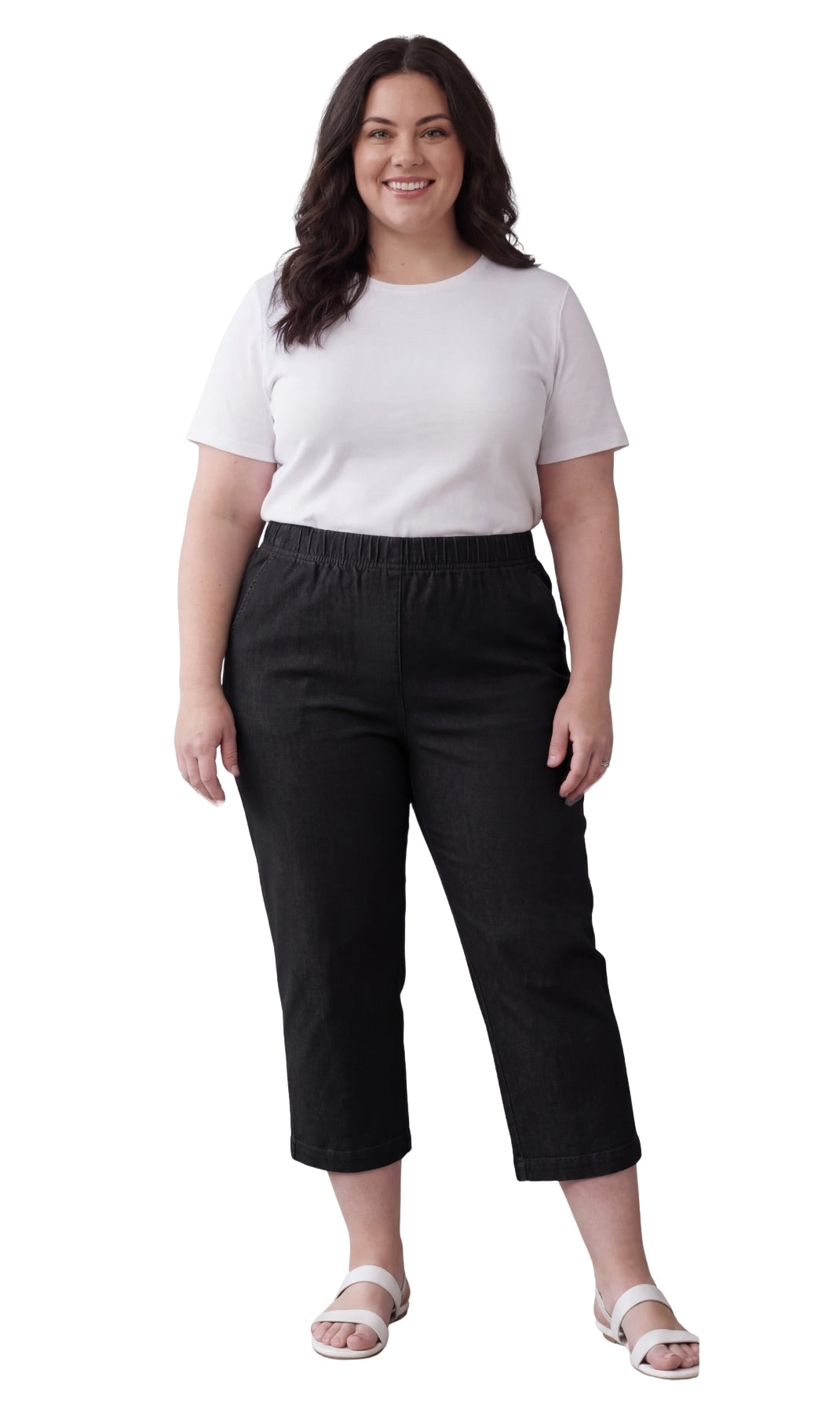 Women’s Lightweight Stretch Denim Capri Pants – Comfortable Everyday Fit