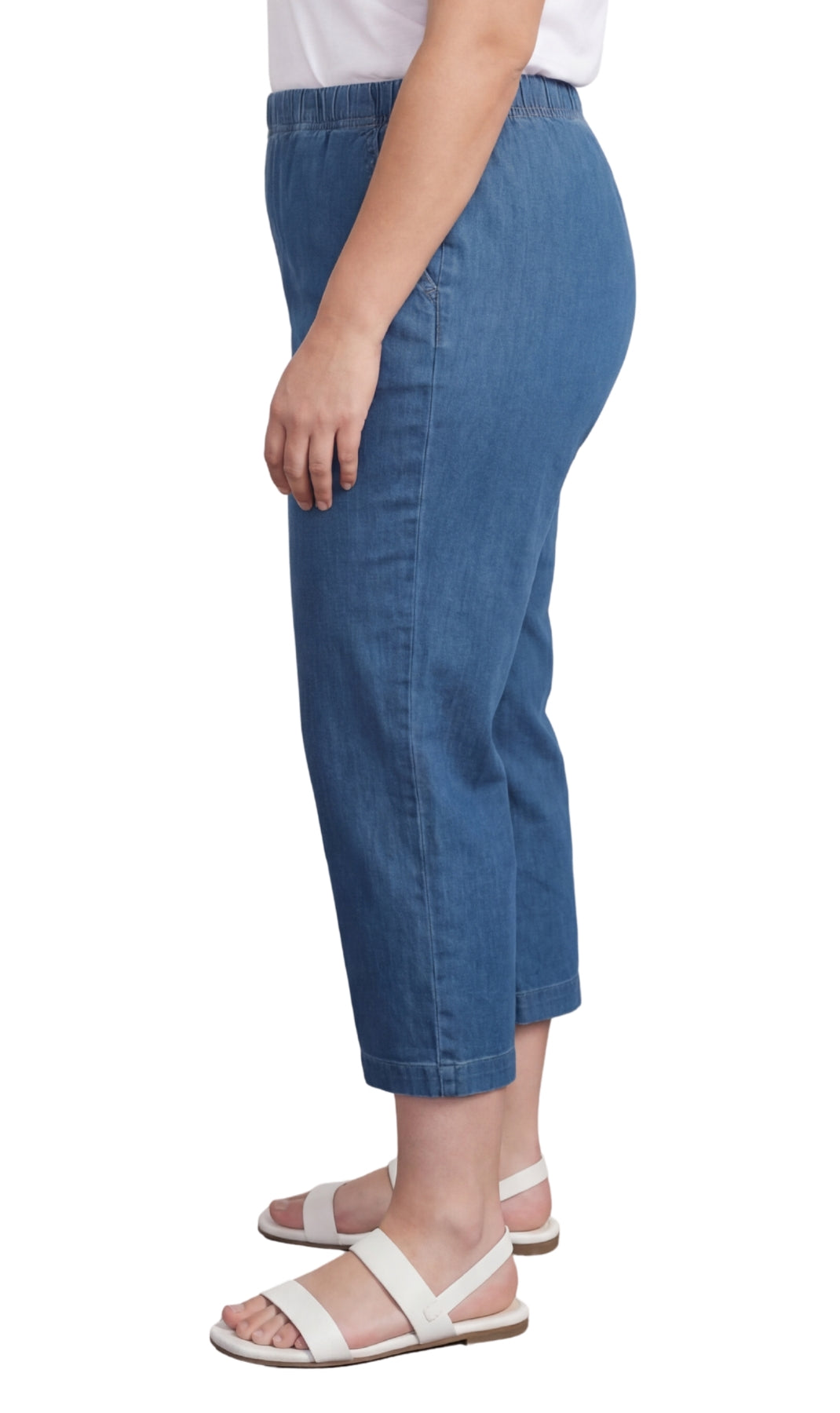 Women’s Lightweight Stretch Denim Capri Pants – Comfortable Everyday Fit