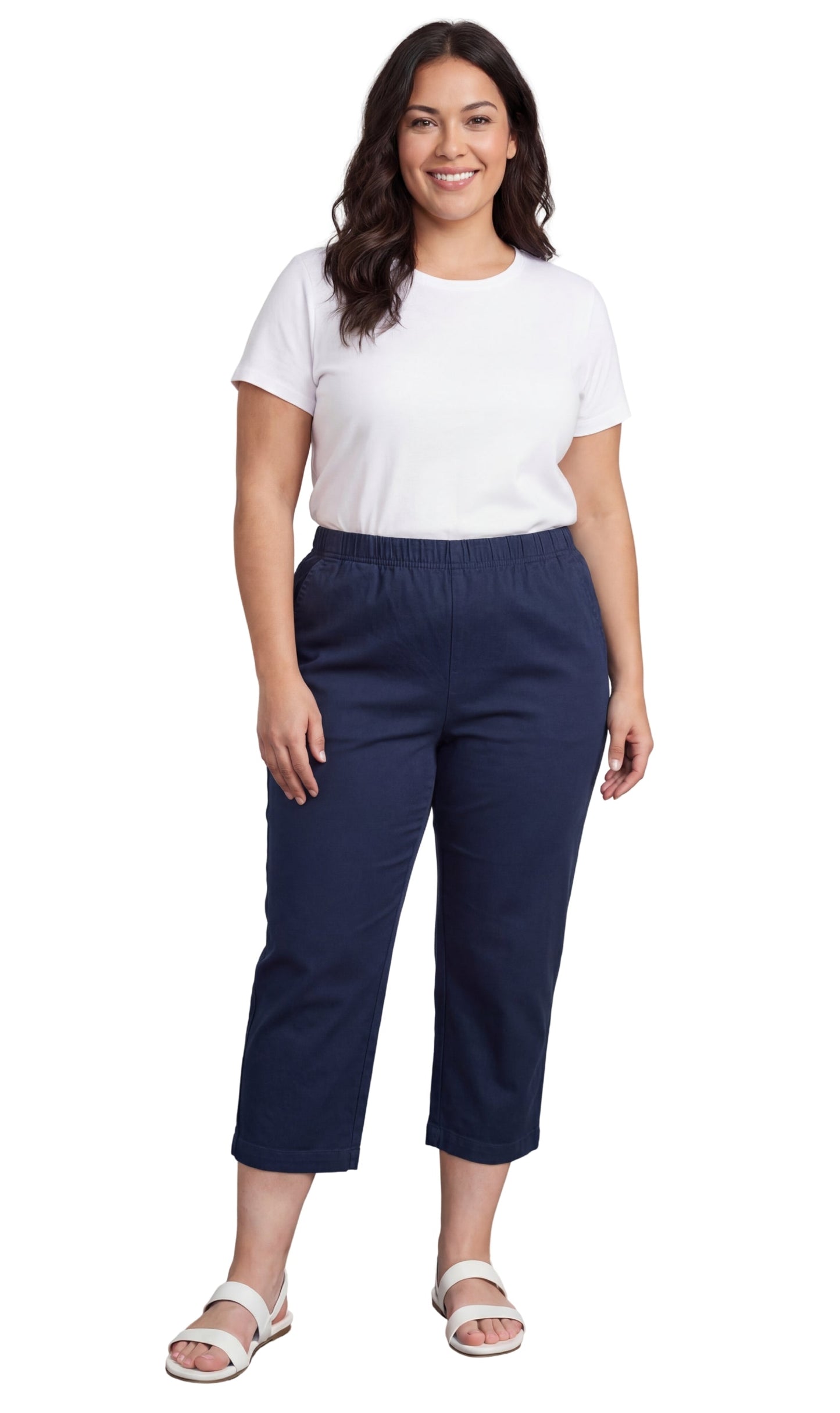 Women’s Lightweight Stretch Denim Capri Pants – Comfortable Everyday Fit