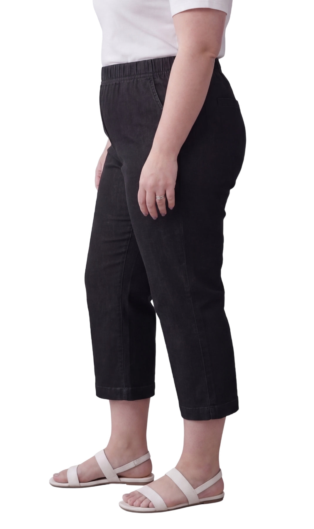 Women’s Lightweight Stretch Denim Capri Pants – Comfortable Everyday Fit