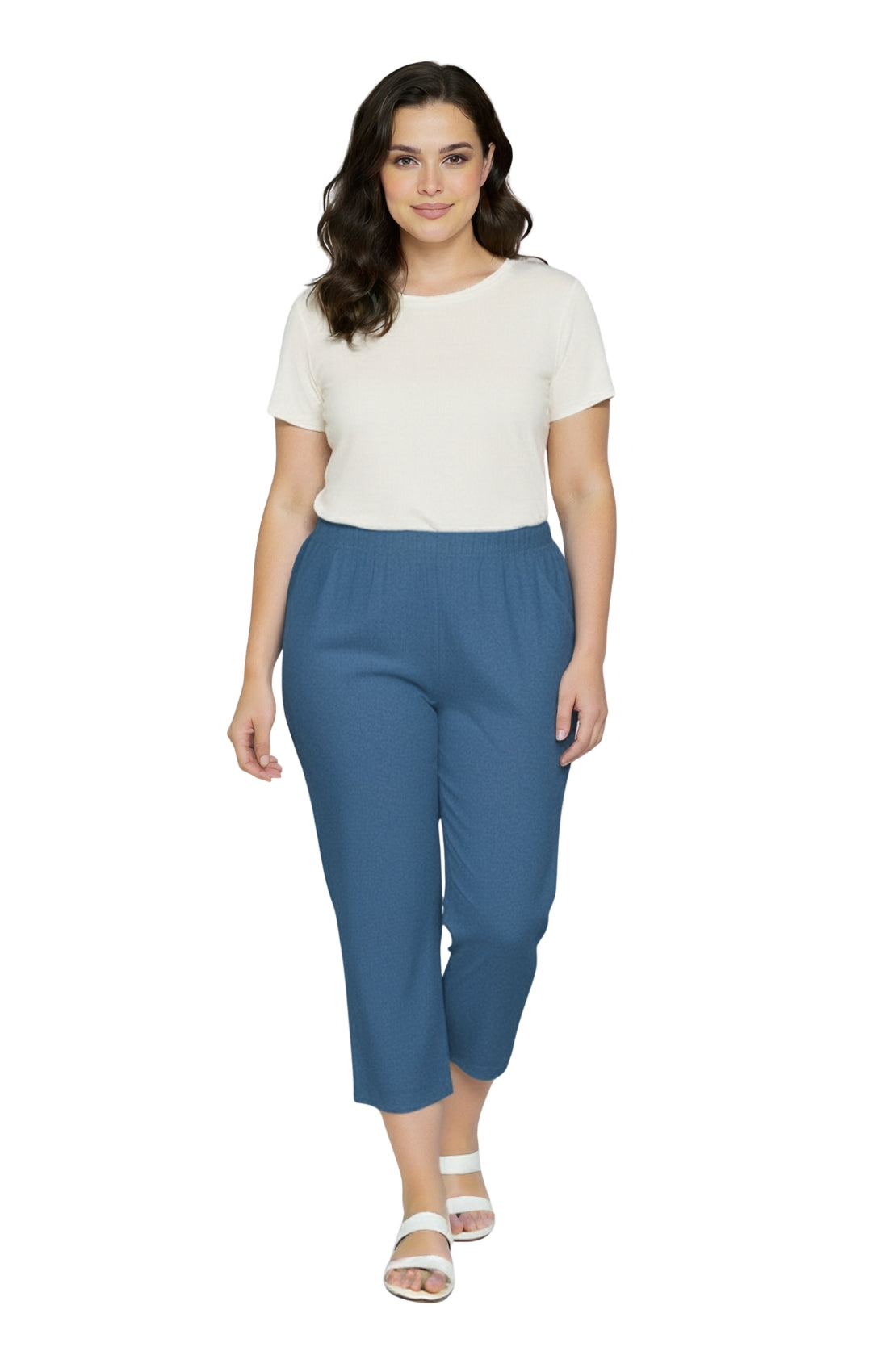 Women’s Lightweight Stretch Denim Capri Pants – Comfortable Everyday Fit