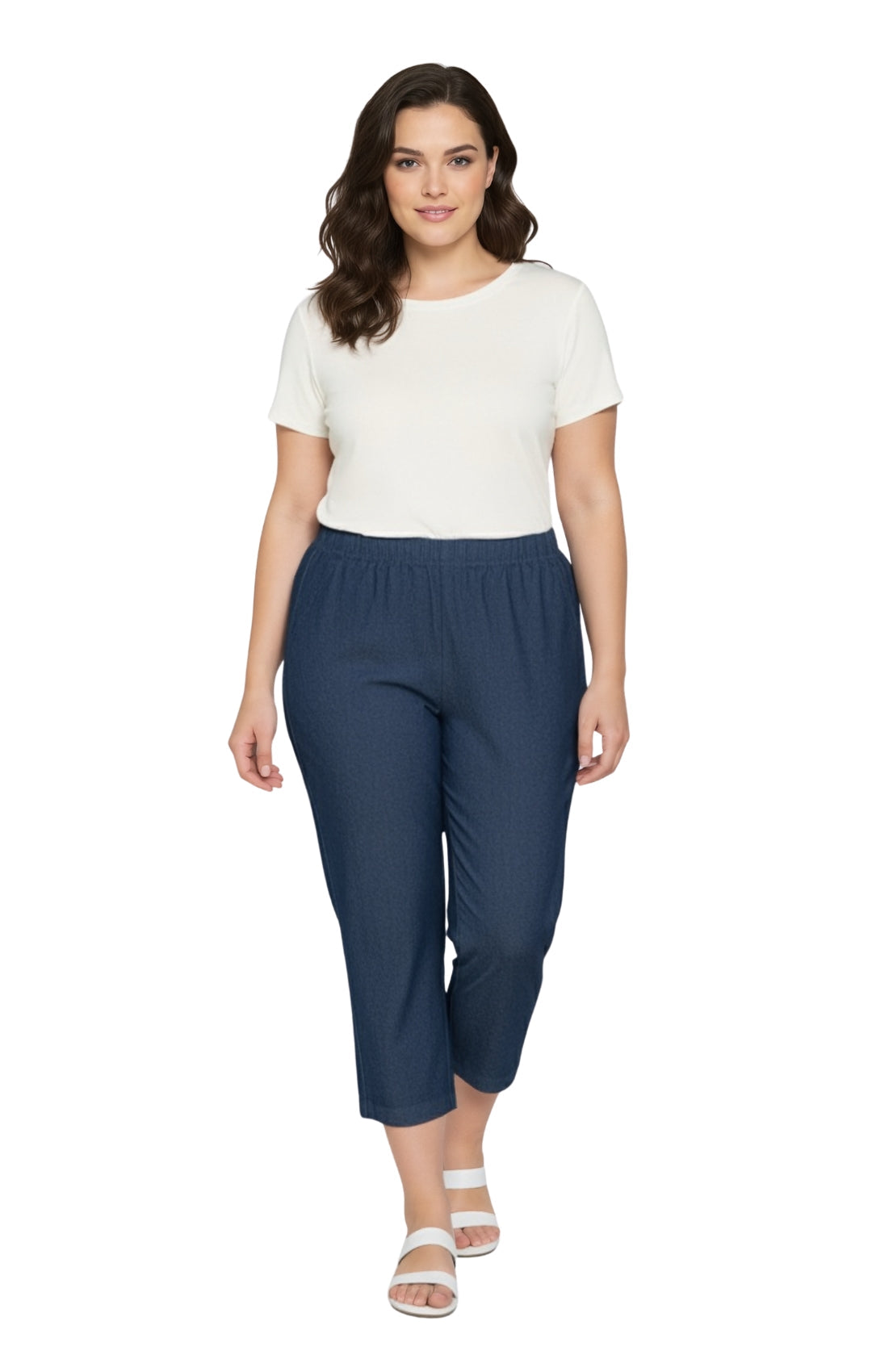 Women’s Lightweight Stretch Denim Capri Pants – Comfortable Everyday Fit