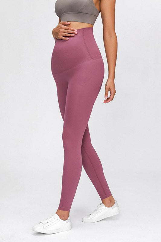 Millennia Maternity Yoga Pants Maroon