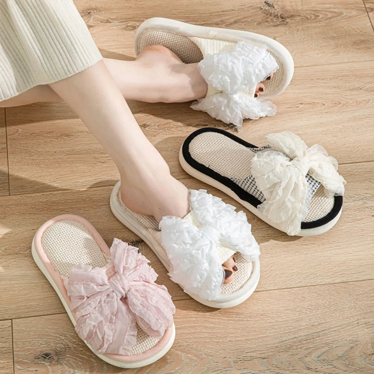 Open Toe Flats Slippers