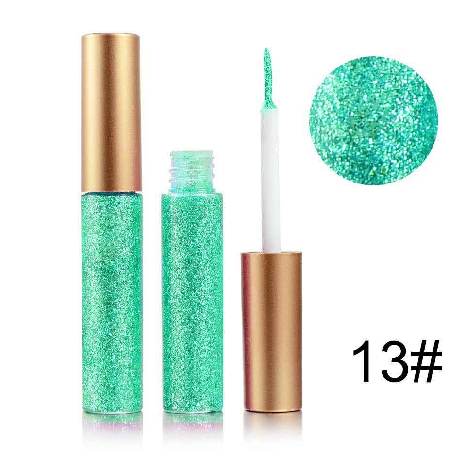 Vegan Eyeliner - For Shimmer & Shine in Your Eyes 13 turquoise green