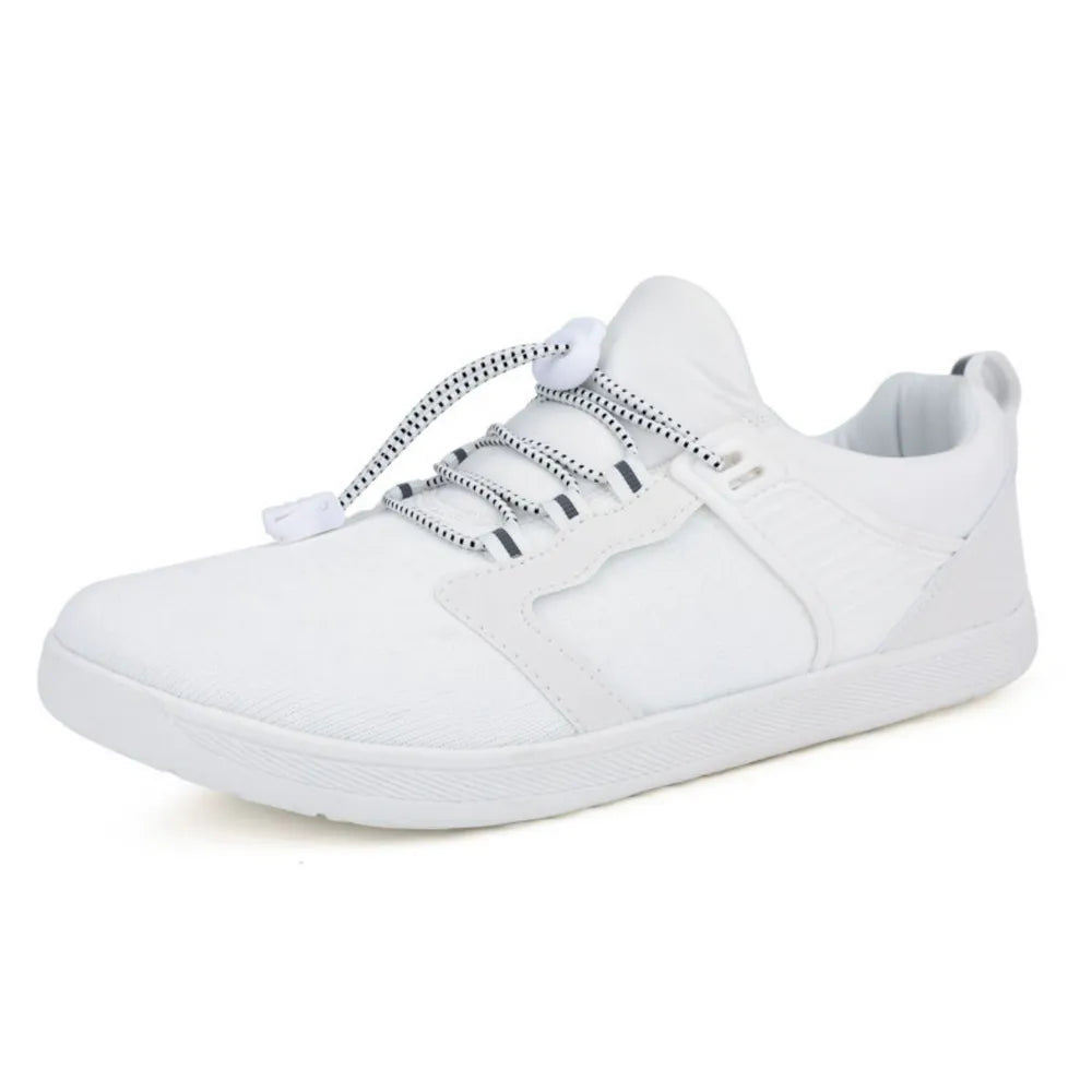 Round Toe Flats Sneakers White