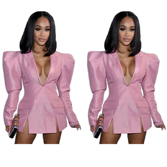 Women Clothing New Spring Fashion V-neck Niche Blazer for Women